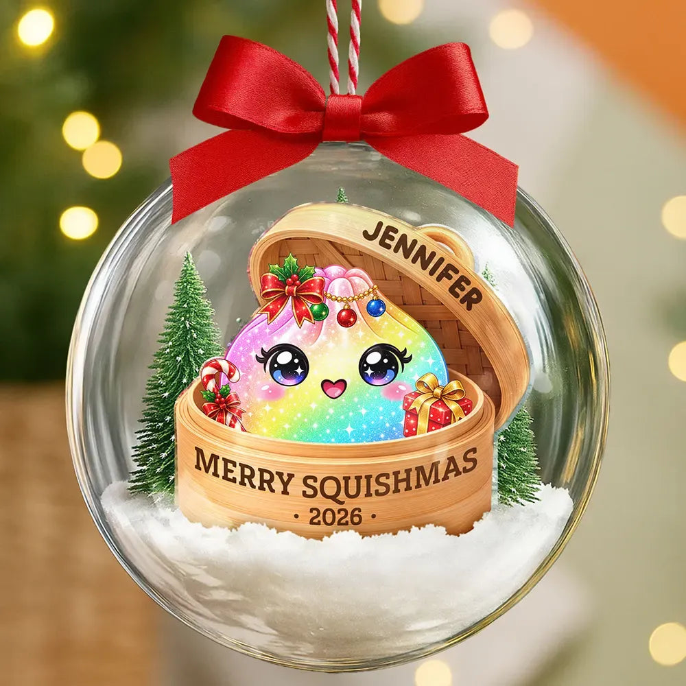 Custom Merry Squishmas Acrylic Ornament, Christmas Ornament, Xmas Gifts For Kid