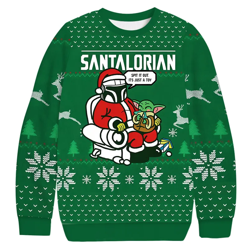 The Santalorian Vintage Christmas Sweater, Ugly Xmas Sweater, Christmas Ugly Sweatshirt