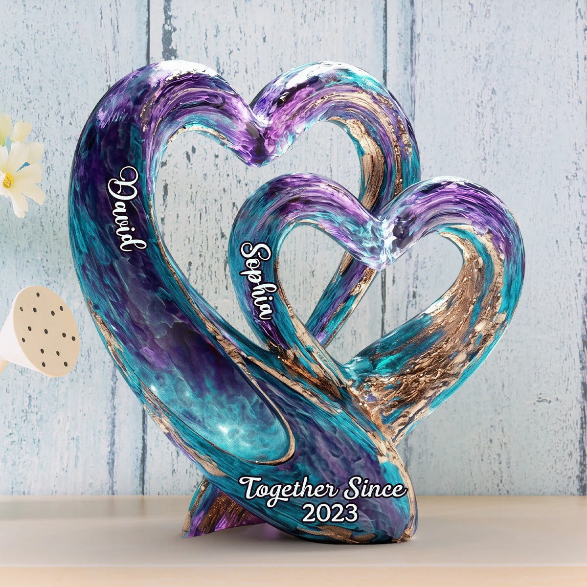 Together Since Heart Couple Acrylic Plaque, Personalized Valentines Gift, Unique Valentine's Day Gifts
