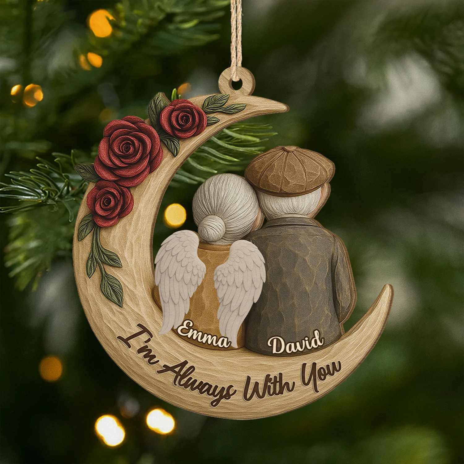 I'm Always With You Wood Christmas Ornament, Memorial Christmas Ornament, Christmas Home Decor
