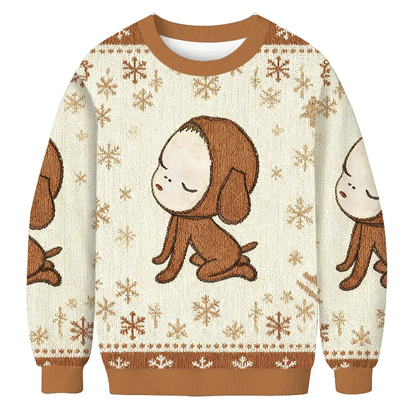 Abandoned Puppy Waiting Vintage Christmas Sweater, Ugly Xmas Sweater, Christmas Ugly Sweatshirt