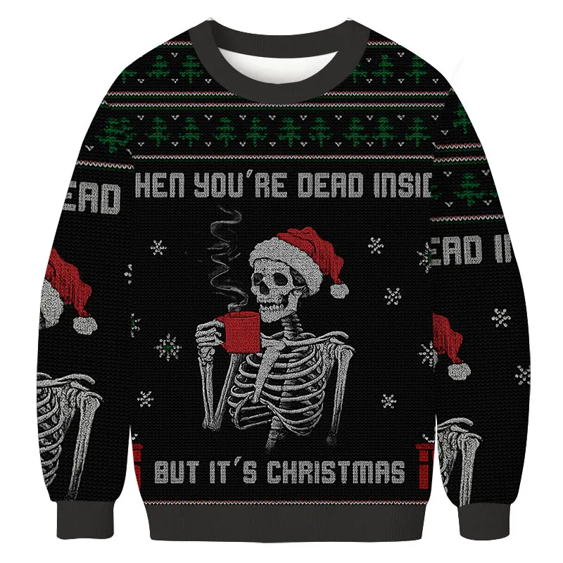 You're Dead Inside But It's Christmas Vintage Christmas Sweater, Ugly Xmas Sweater, Christmas Ugly Sweatshirt