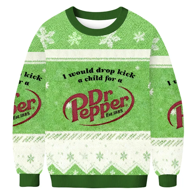 I Would Dropkick A Child For A Pepper Ugly Sweater, Funny Christmas Ugly Sweatshirt, Xmas Ugly Sweater