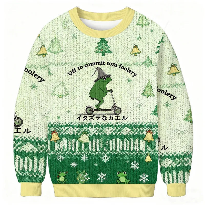Stupid Frog Ugly Sweater, Funny Ugly Christmas Sweater, Christmas Ugly Sweatshirt