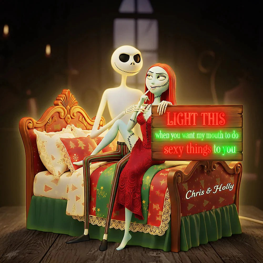 Spooky Couple Light Box, Naughty Couple Personalized Valentines Gift, Couple Anniversary Gift