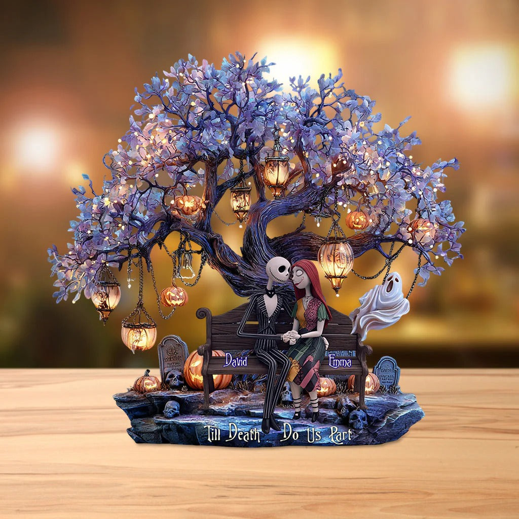 Till Death Do Us Part Horror Theme Acrylic Plaque, Personalized Valentines Gift, Unique Valentine's Day Gifts