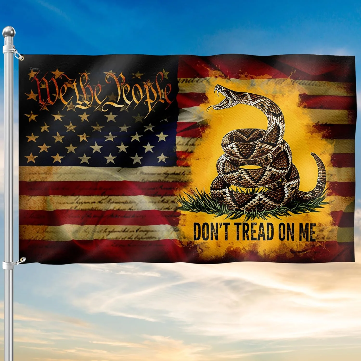 Don't Tread On Me House Flag We The People American Patriotic Garden Flag Outdoor House Decor