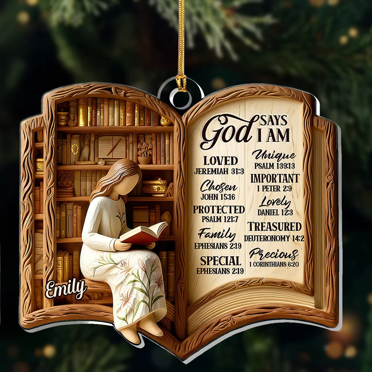 God Says I Am Ornament, Christian Spiritual Gifts, Christian Christmas Decorations, Catholic Gift