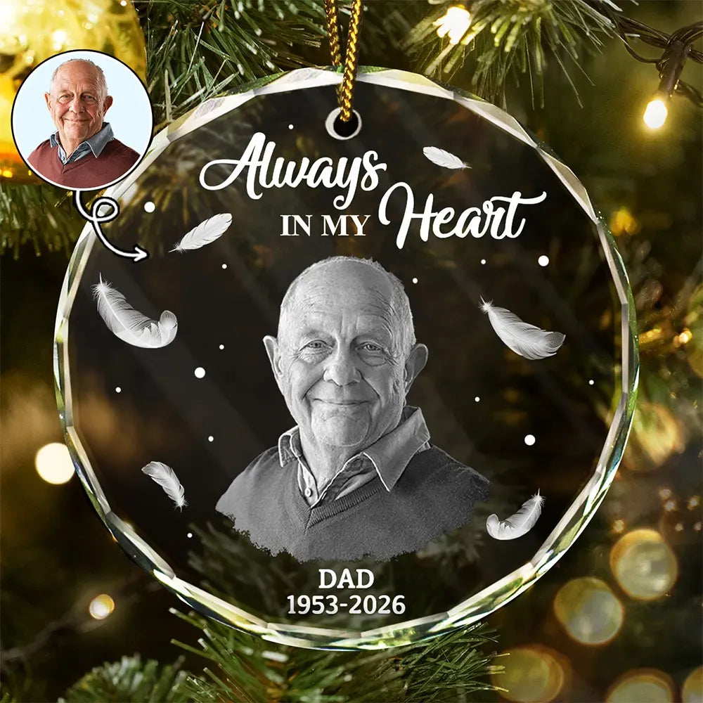 Custom Photo Acrylic Memorial Ornament, In Loving Memory Gifts, Christmas Ornament