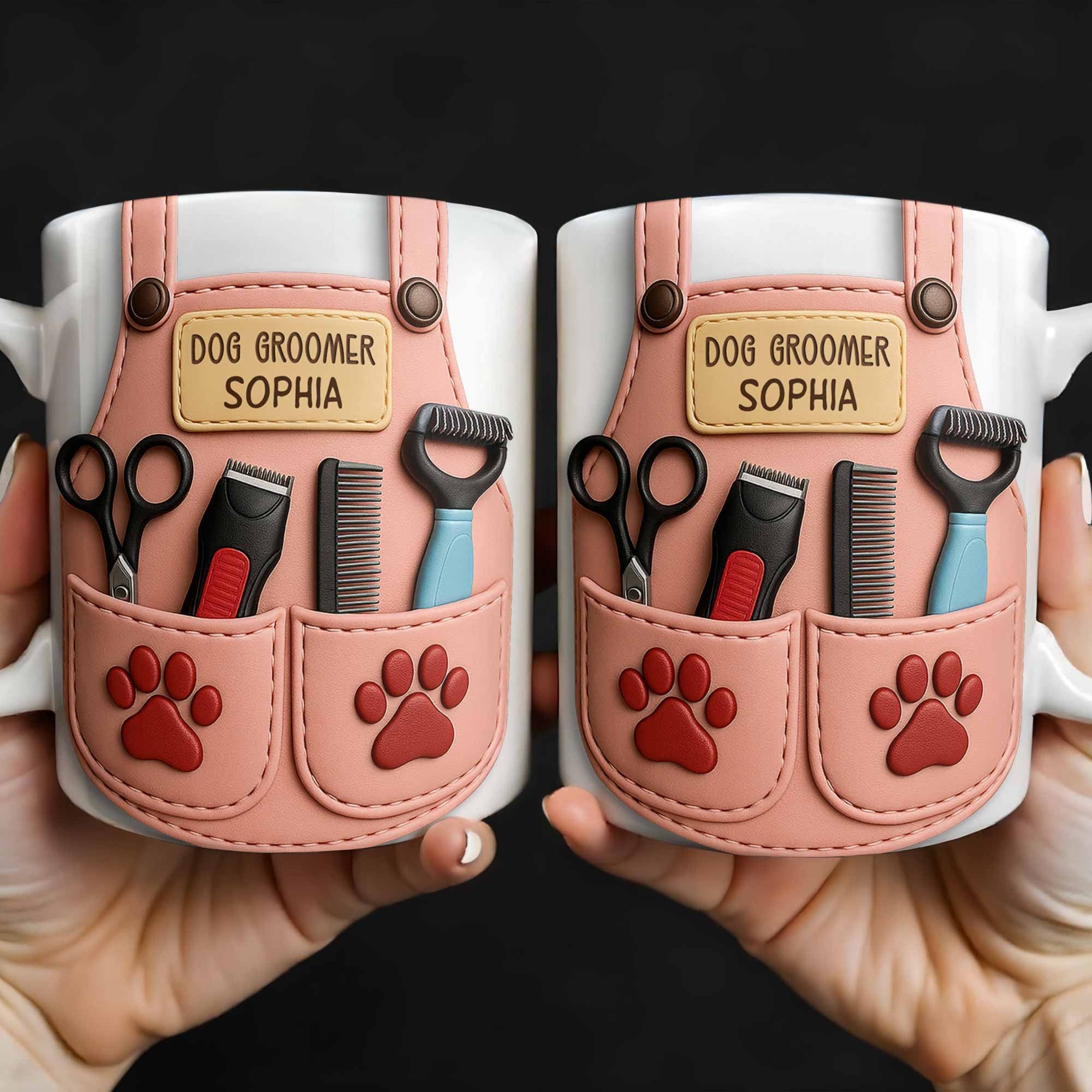 Celebrate Your Favorite Dog Groomer Custom Mug, Accent Mug, Coffee Mug, Gift For Dog Lovers