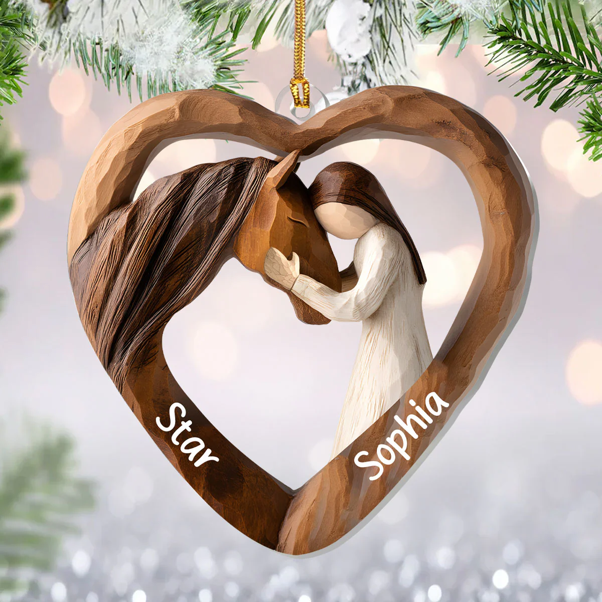 Equestrian Bond Acrylic Ornament, Gift Ideas For Horse Lovers, Custom Christmas Ornaments
