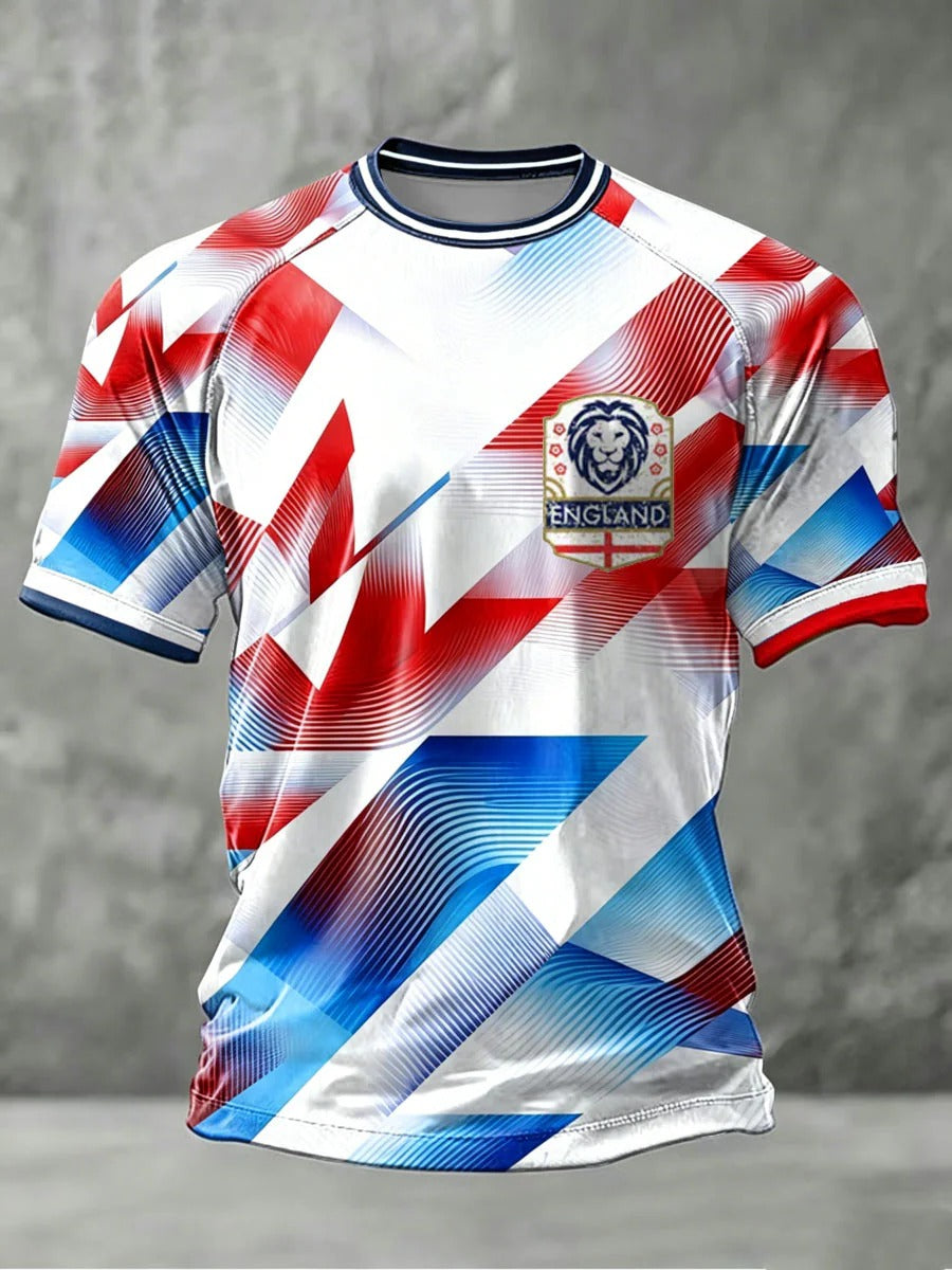 UK Football Lover England Red Blue Shirt, Soccer Champion Gameday Shirts, Father's Day Present