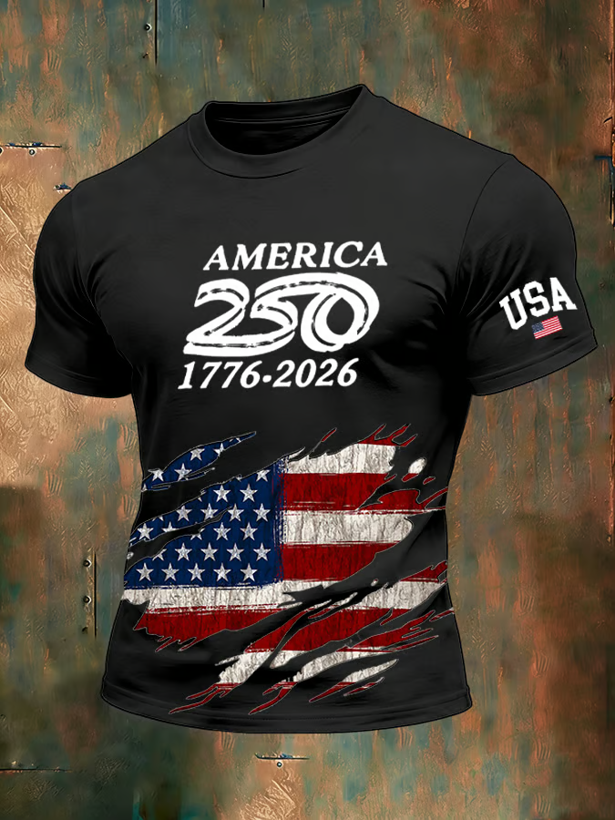 America 250 1776-2026 Distressed Patriotic Golf Shirt, 4th Of July Golf Shirt, Golf Shirts For Men