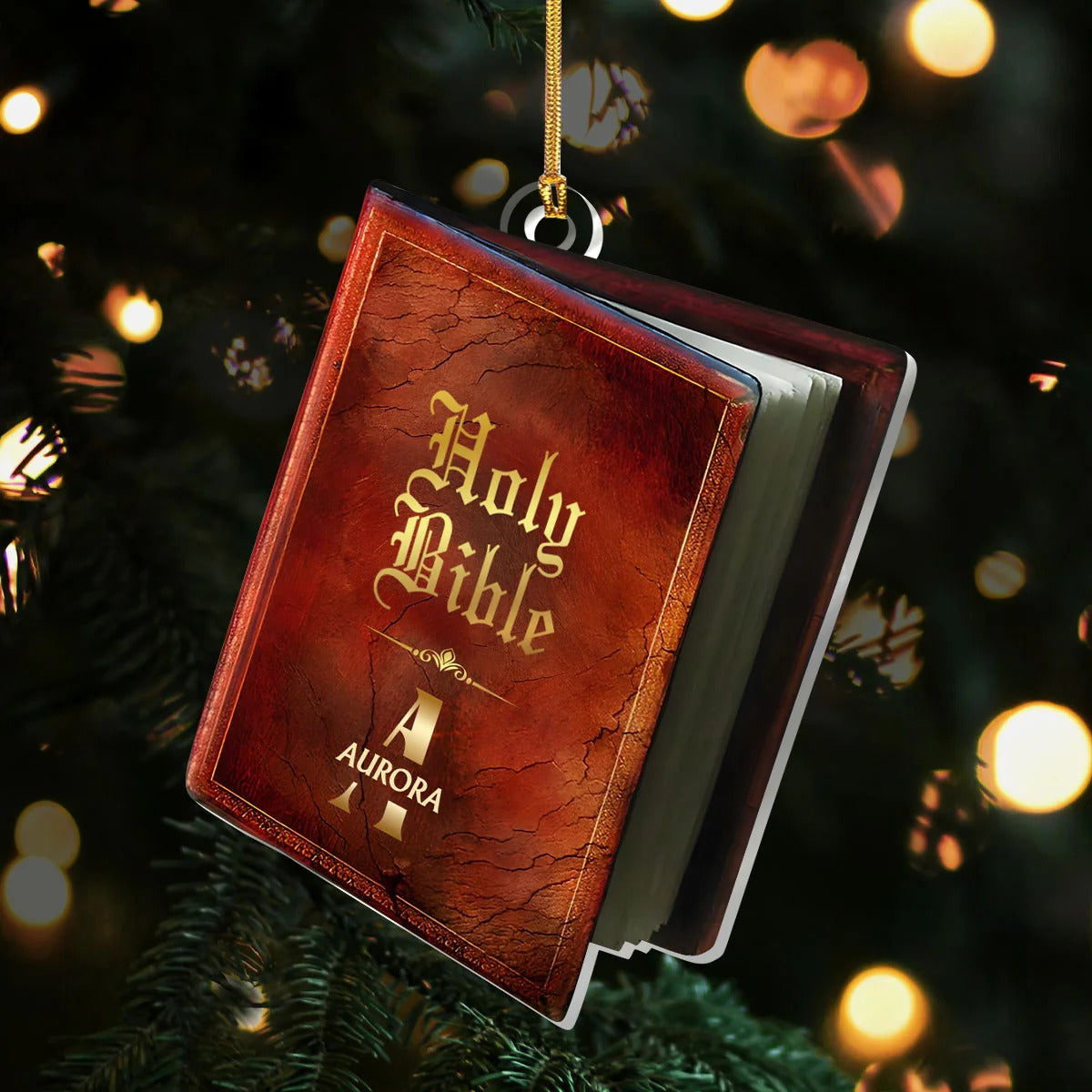 Holy Bible Book Ornament, Christian Spiritual Gifts, Christian Christmas Decorations, Catholic Gift