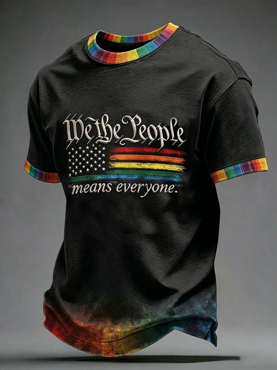 We The People Means Everyone Rainbow Pride LGBTQIA Clothing Unisex T-shirt Gay Pride Apparel
