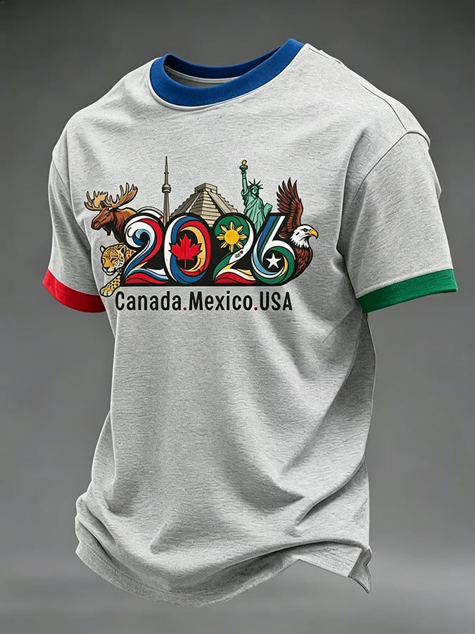 Mexico USA Canada Leopard Eagle Moose Shirt, Unisex Gameday T-Shirts, Soccer Fan Gift