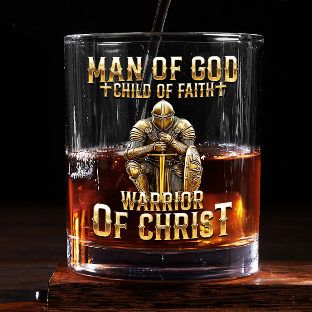 Man Of God Custom Whiskey Glass, Personalized Whiskey Glasses, Gift For Whiskey Lover