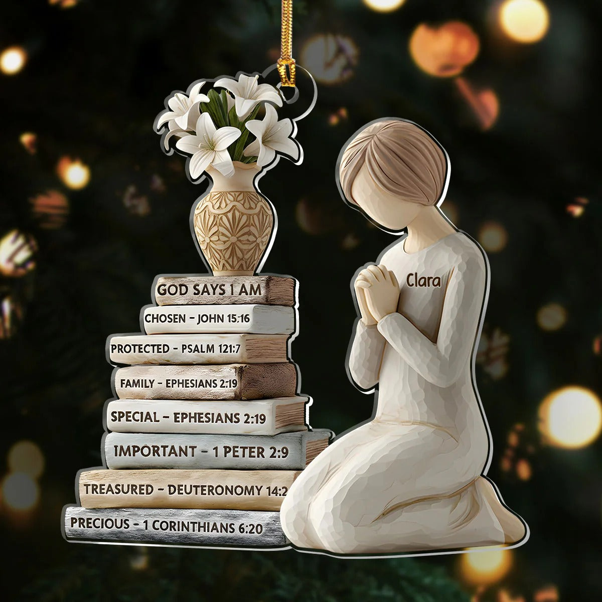 God Says I Am Ornament, Christian Spiritual Gifts, Christian Christmas Decorations, Catholic Gift
