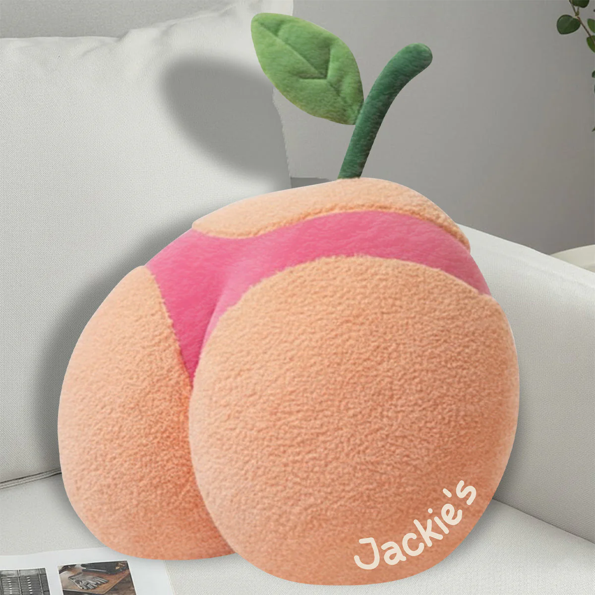 Peach Booty Custom Shape Pillow, Funny Valentines Gift, Valentine's Day Gift Ideas For Him