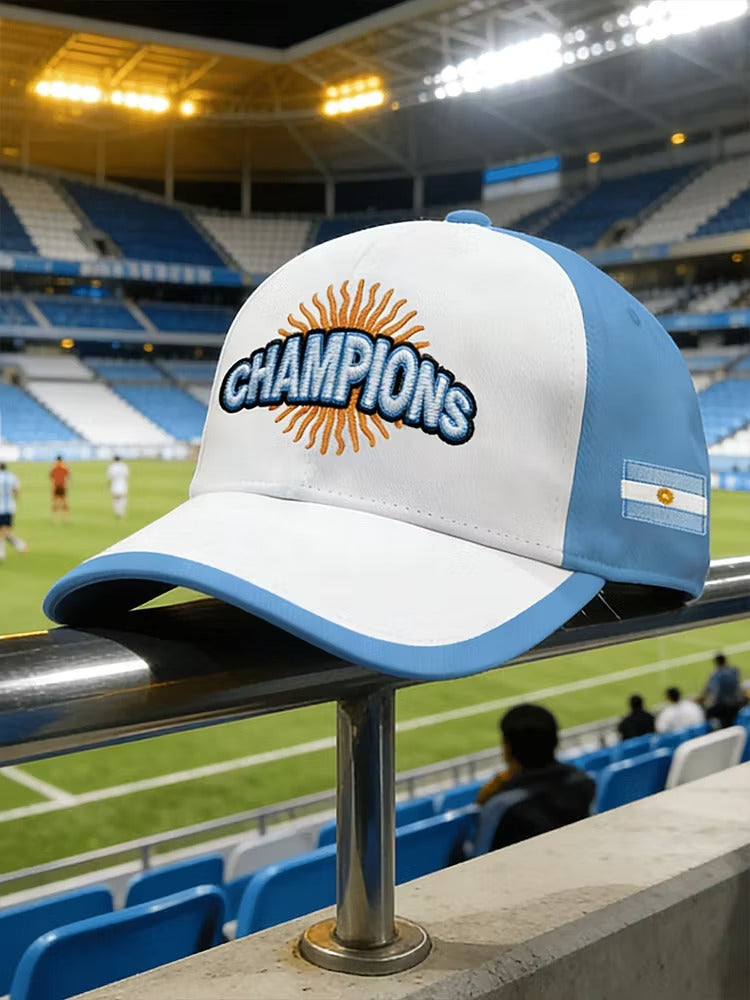 Argentine Champion Flag Baseball Cap Soccer Fans Caps Unisex Adjustable Cap