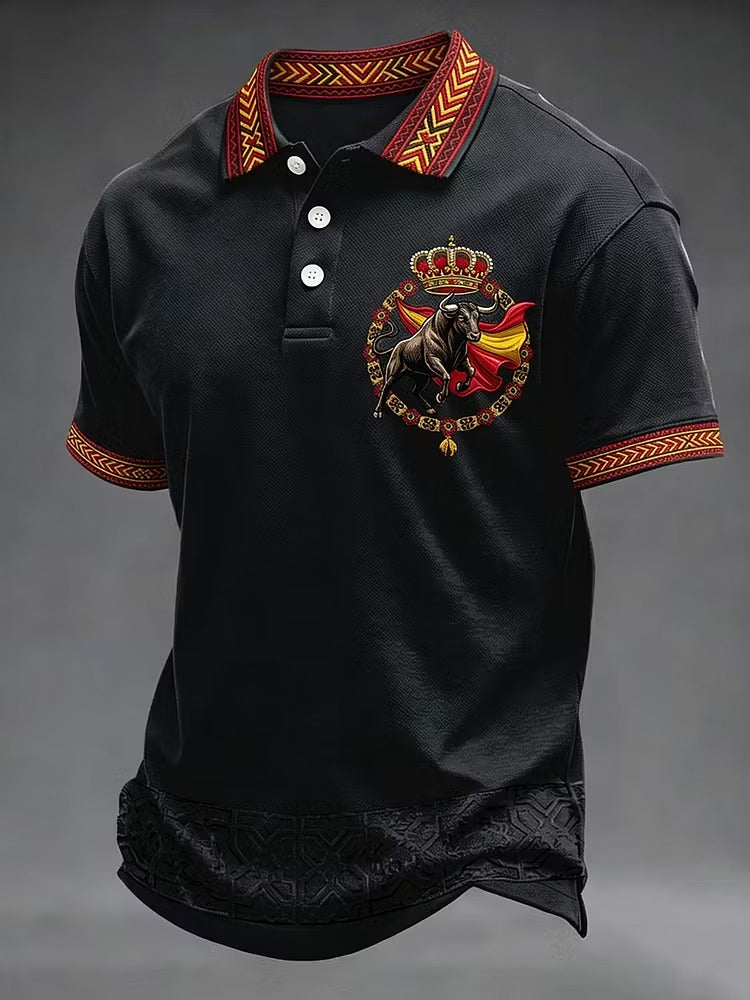 Spanish Bullfighting Polo Shirt, Soccer Champion Fan Shirt Gameday Shirts, Father's Day Presents