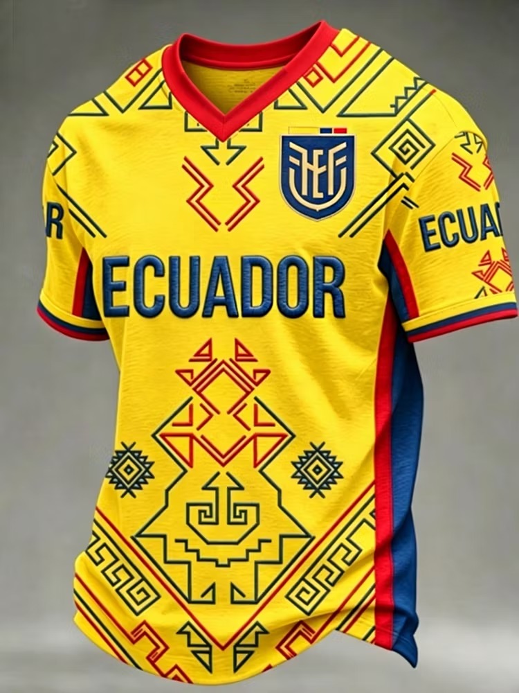 Ecuador Tribal Soccer Jersey Shirt, Football Shirt, Soccer Fan Shirt, Ecuador Soccer Jersey