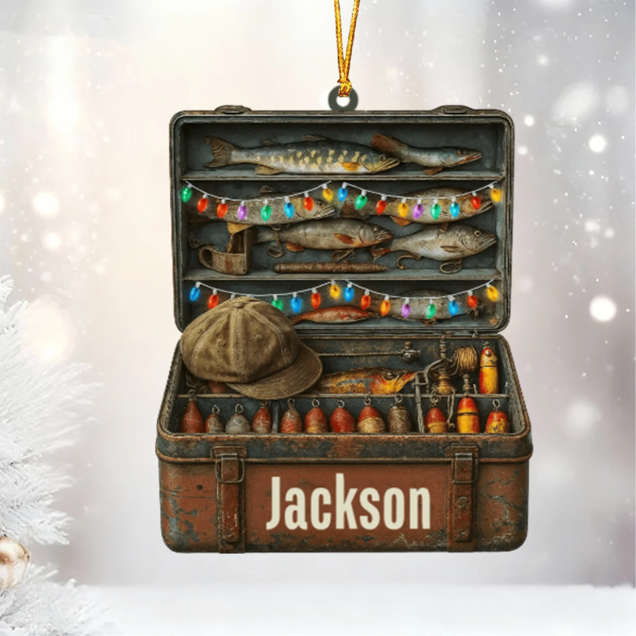 Personalized Toolbox Ornament, Christmas Aquarium Decor, Christmas Ornament Sets