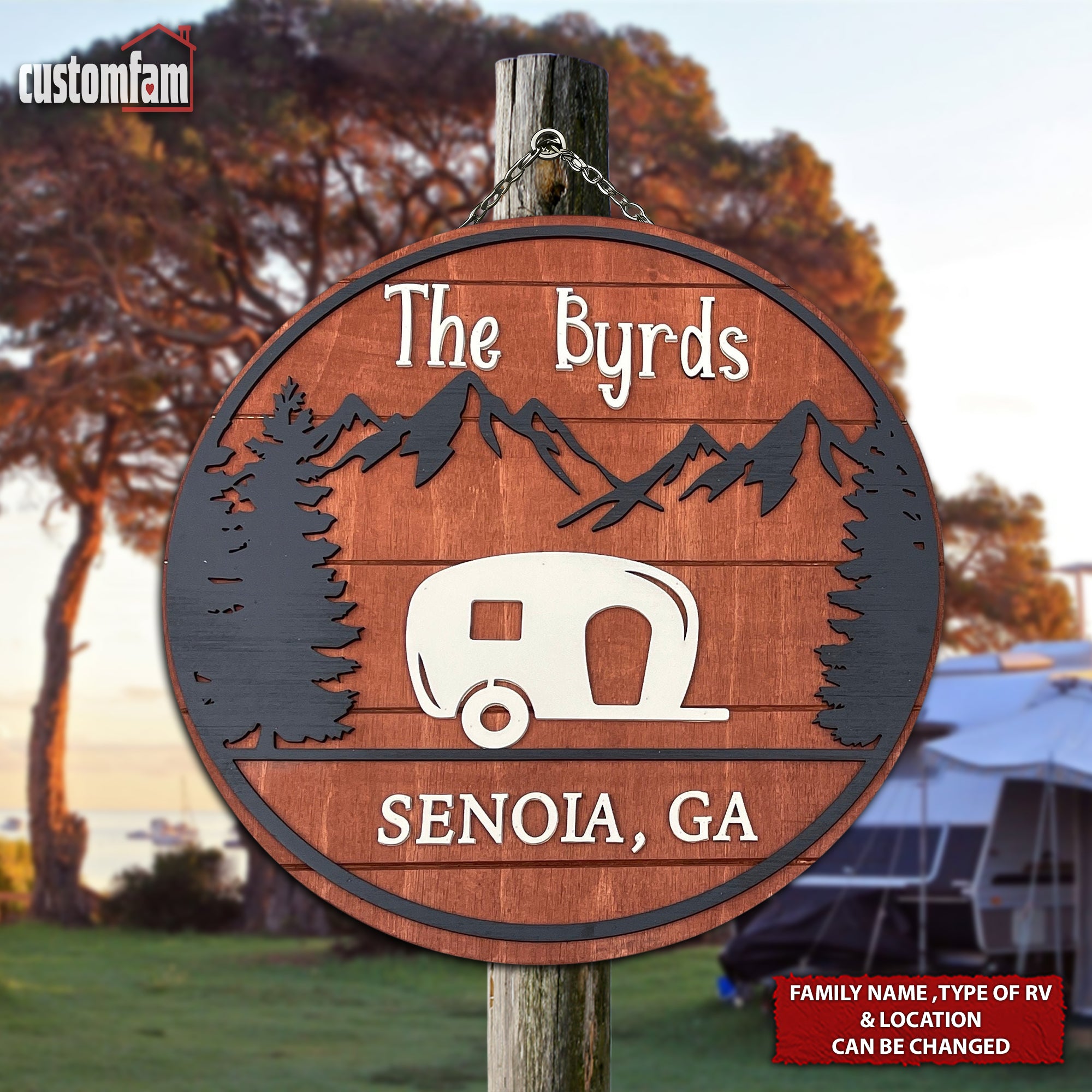 Personalized Camping Sign, RV Sign, Custom Campground Sign, Campsite Sign, Camping Gift