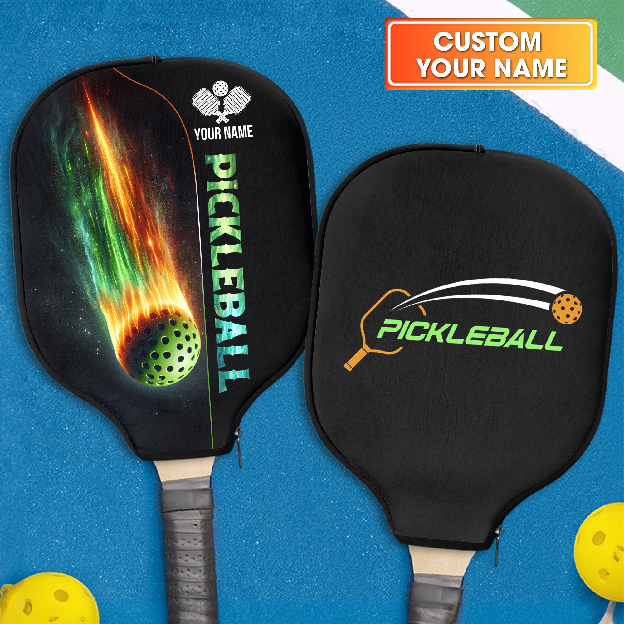 Custom Pickleball Paddle Cover, Pickleball Paddles, Pickleball Accessories, Gifts For Pickleball Players