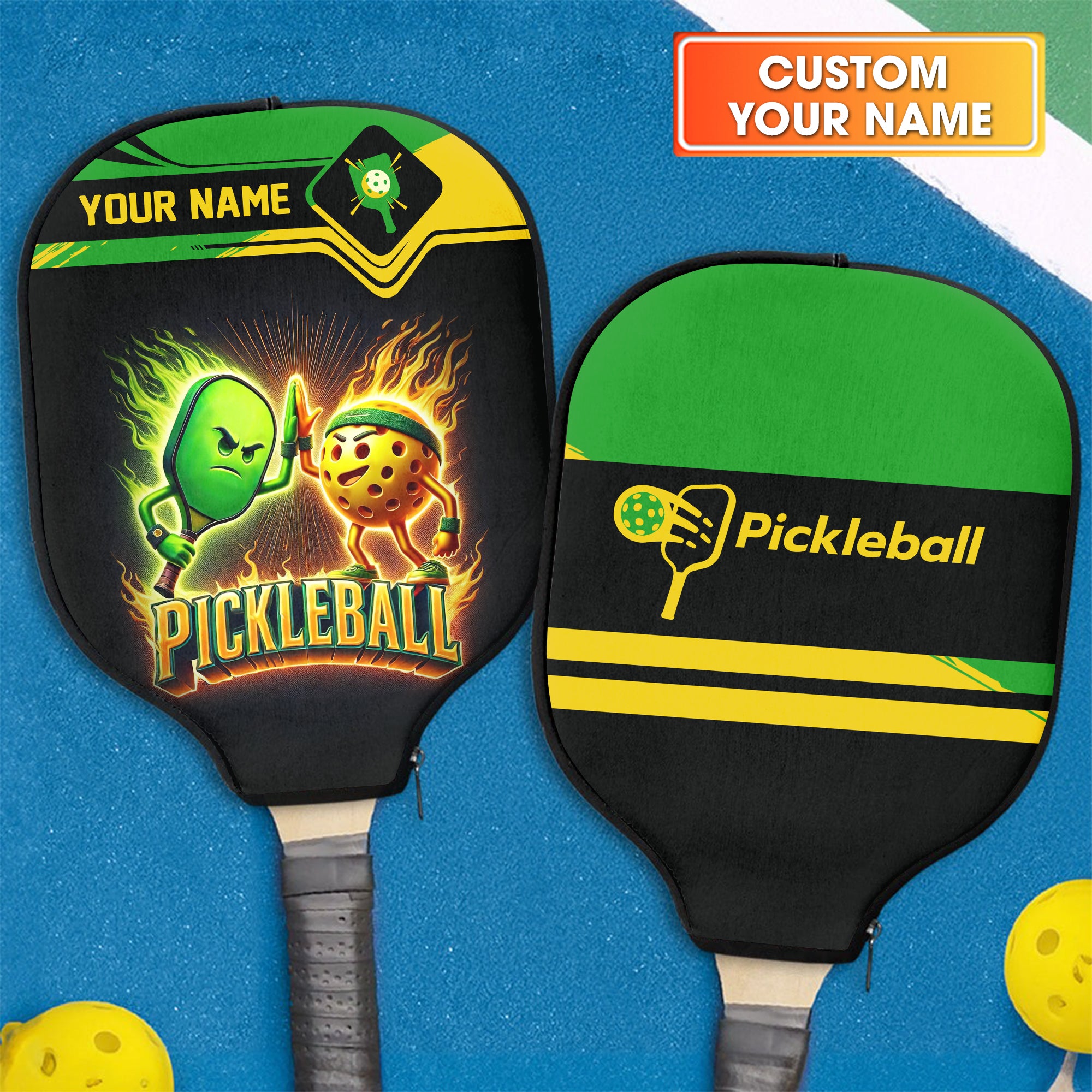 Funny Pickleball, Custom Pickleball Paddle Cover, Pickleball Accessories, Gift For Pickleball Players