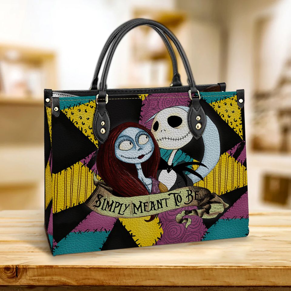 Simply Meant To Be Leather Handbag, The Nightmare Before Christmas Bag, Halloween Gift