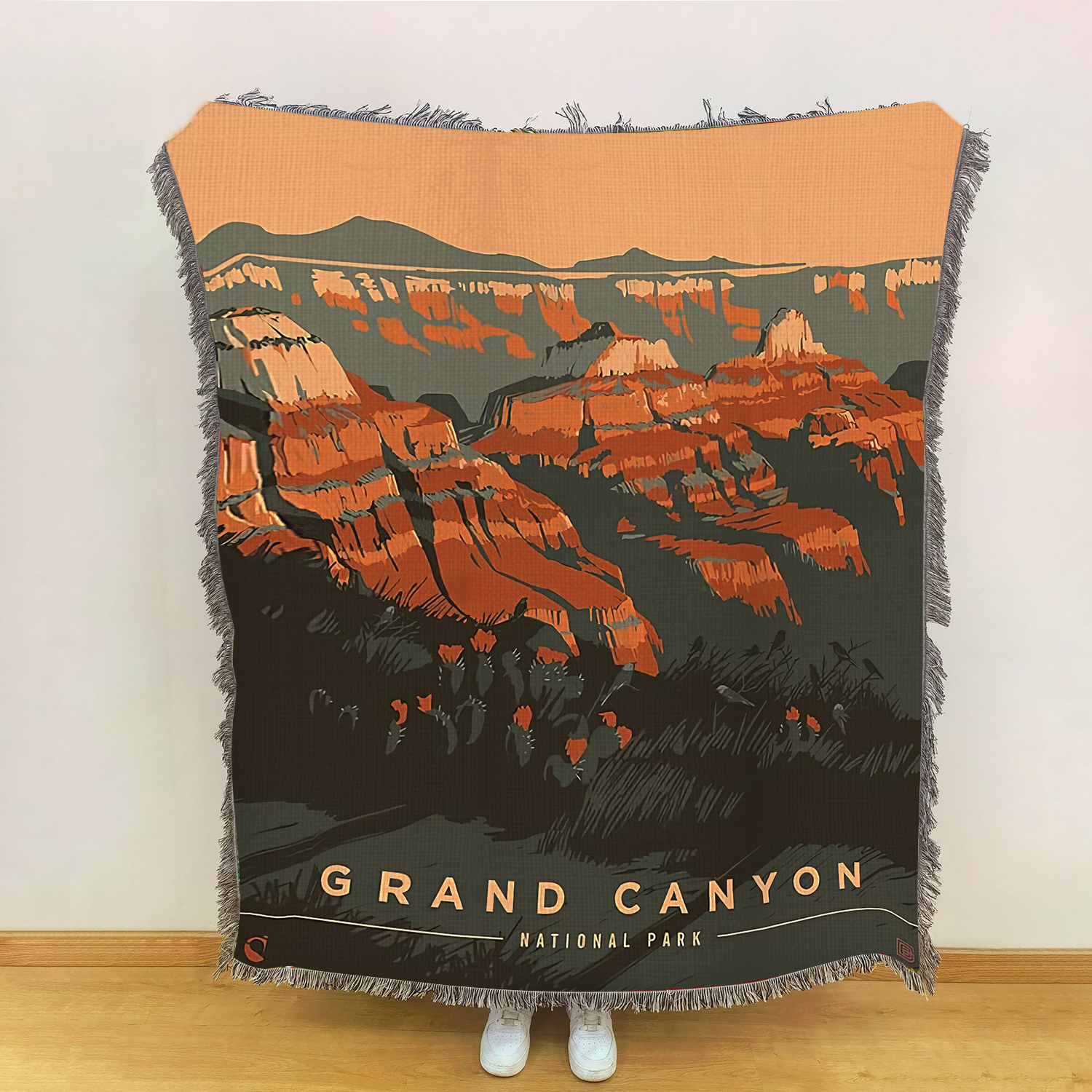 Grand Canyon National Park Woven Blanket, Gifts For National Park Lovers, Outdoor Blanket