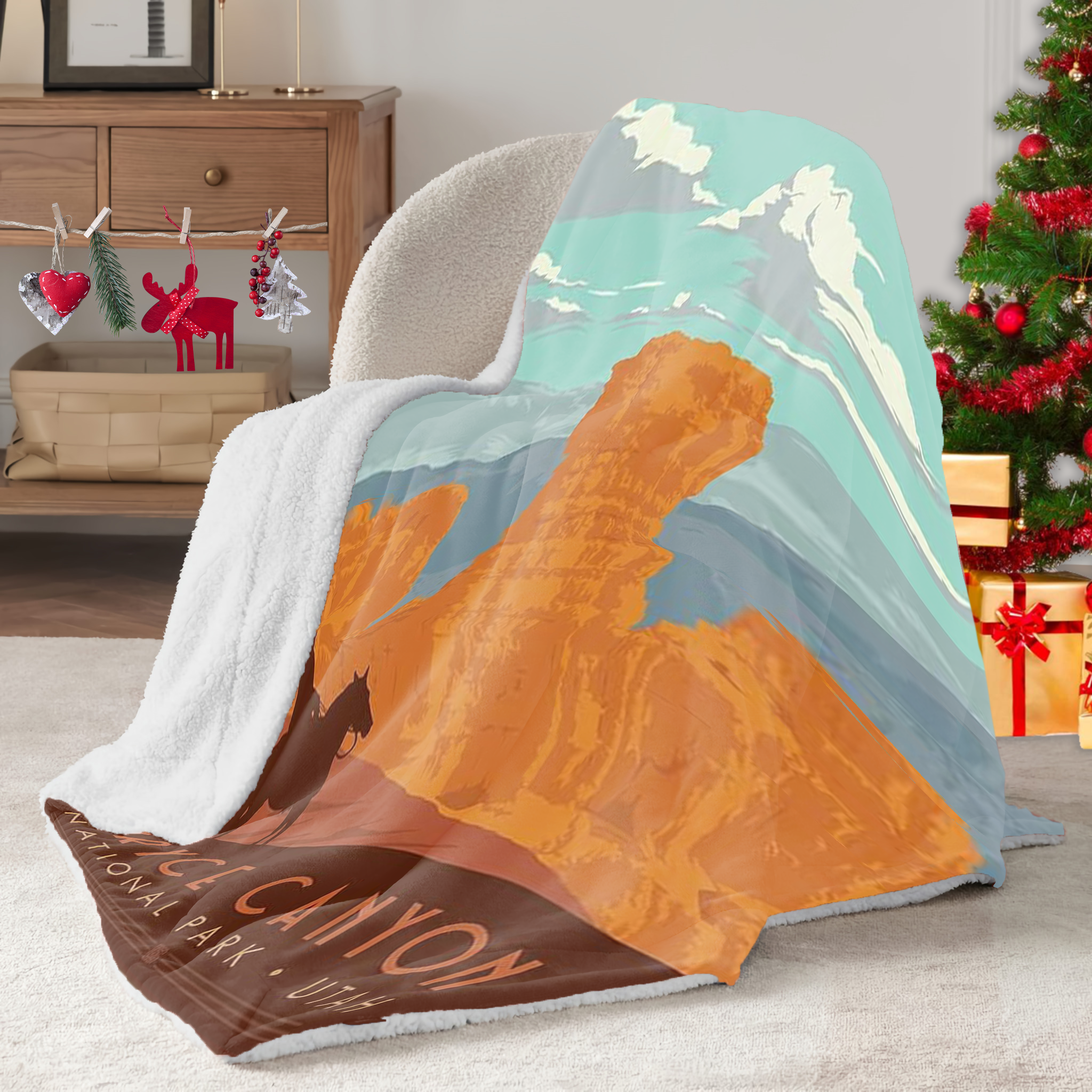 Bryce Canyon National Park Sherpa Blanket, Gifts For National Park Lovers, Outdoor Blanket