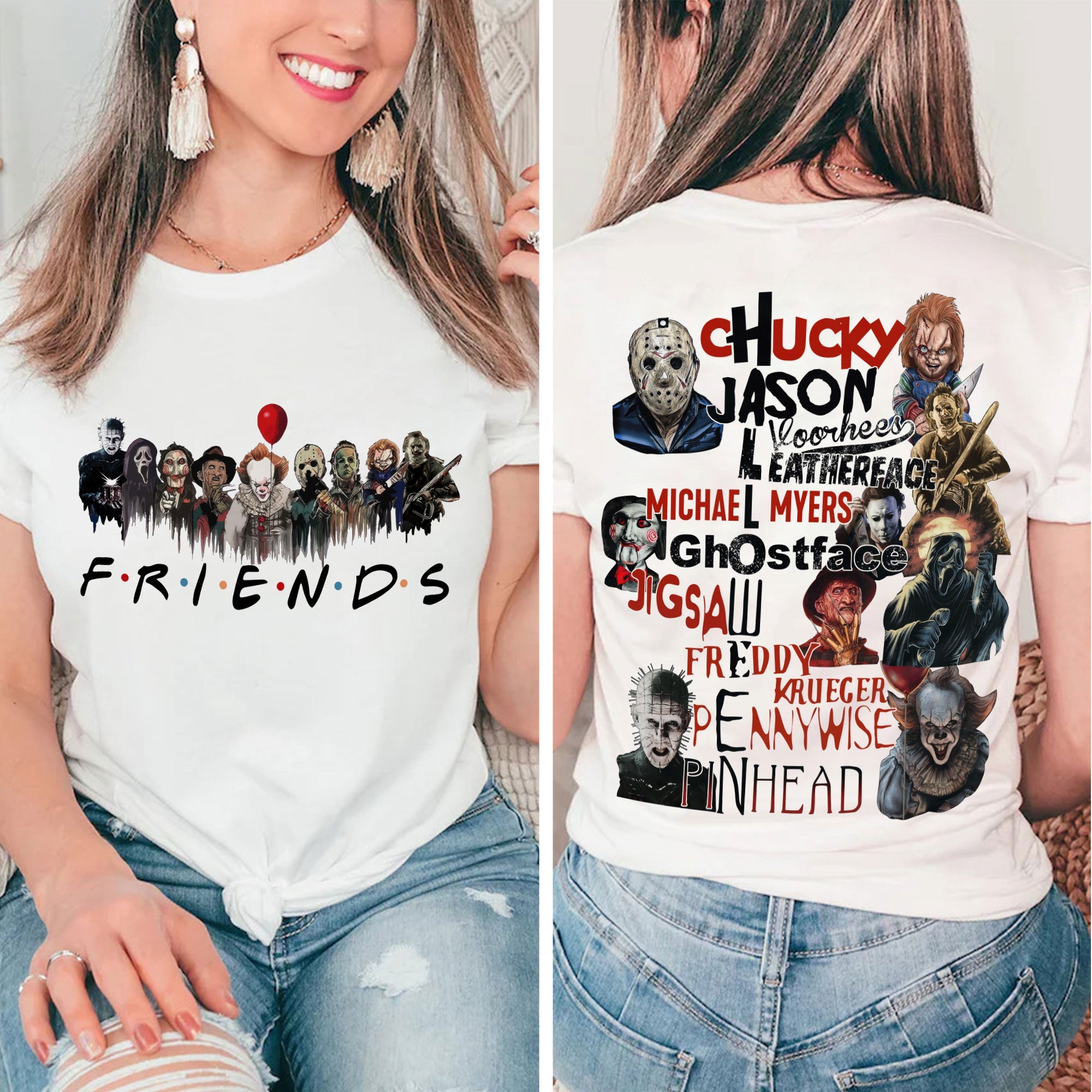 Friend Halloween Funny Unisex T-Shirt, Horror Movies Fan Gift, Halloween Gift