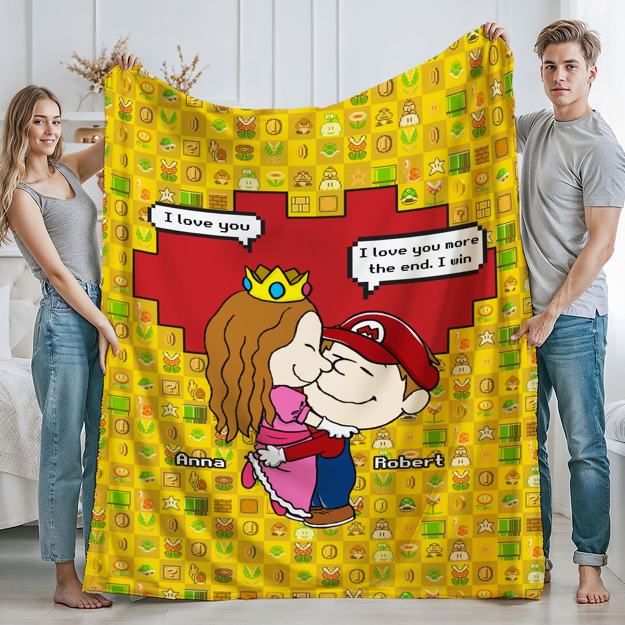 Personalized Funny Blanket, Anniversary Gifts, Couple Valentine Gift