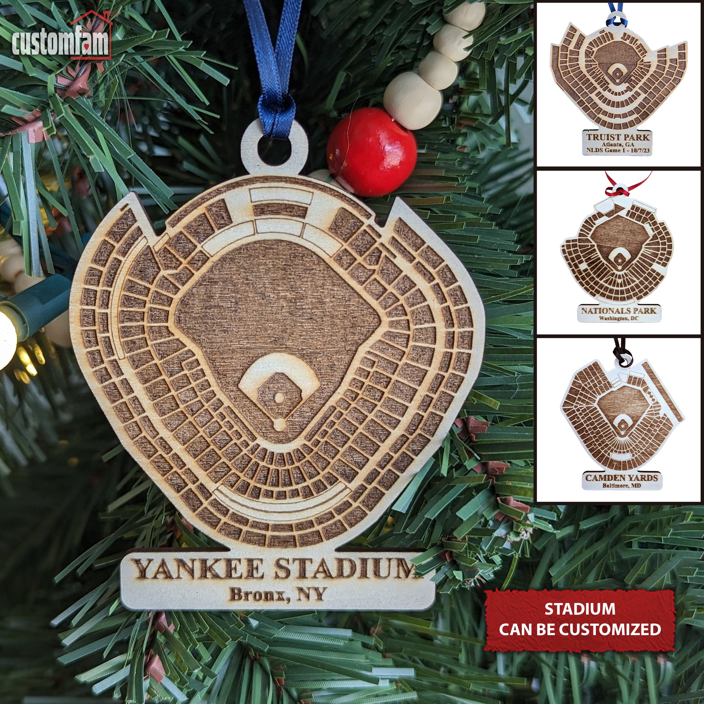 Personalized Baseball League Stadium Ornament, Gift For Baseball Lovers