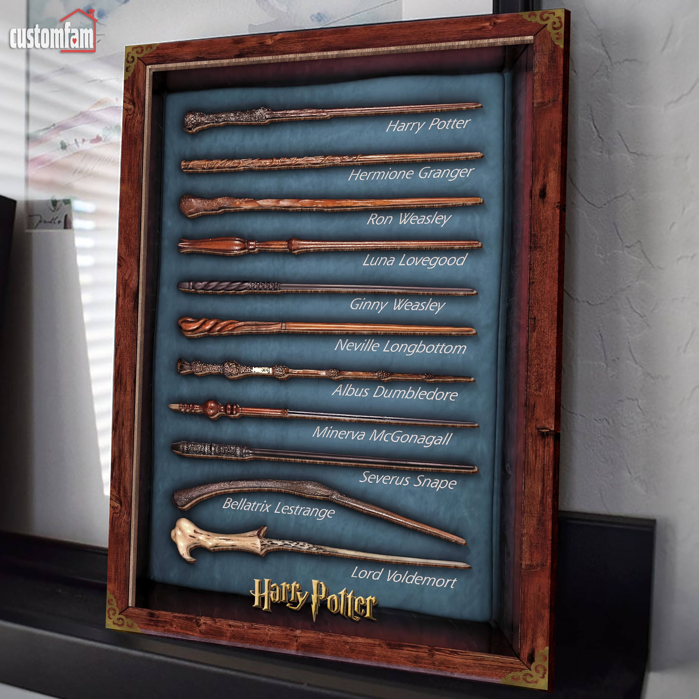 HP Wand Wizarding Collection 2-Layered Wooden Sign, HP Fan Gift, Back To School Gift