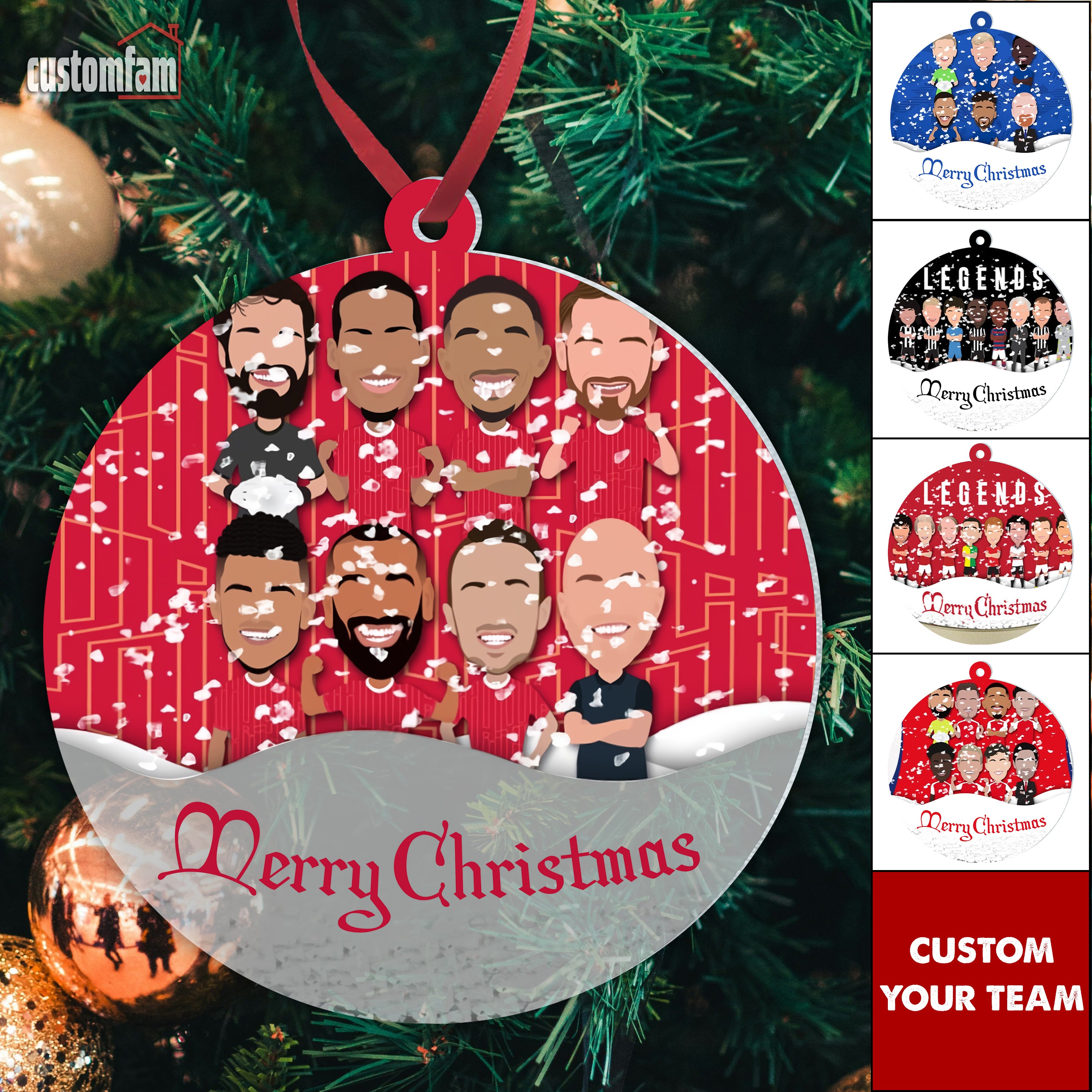 Custom Heroes Christmas Ornament, Sport Fan Gift