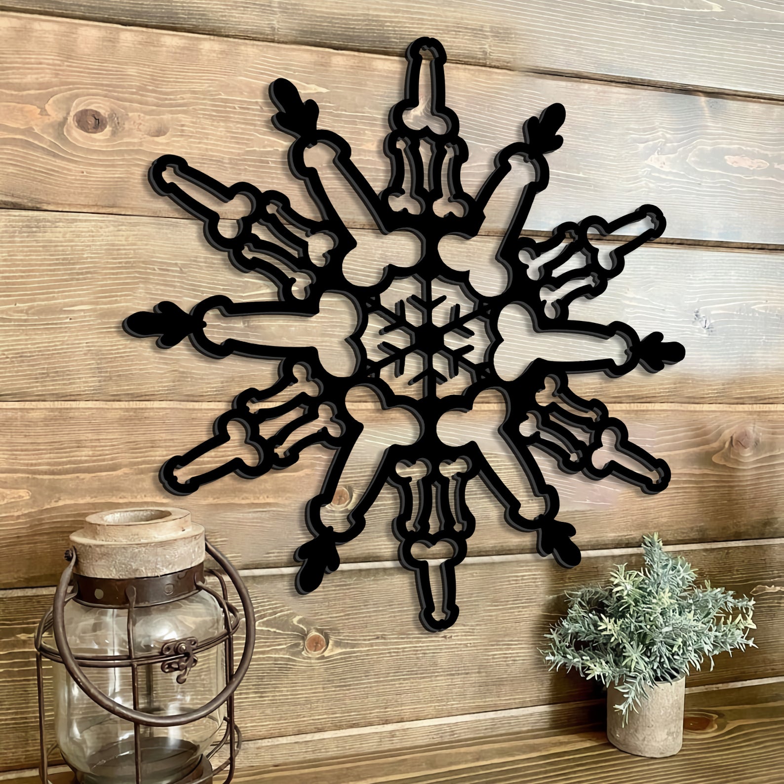 Funny Snowflake Metal Sign, Gag Ornament, Christmas Tree Decor