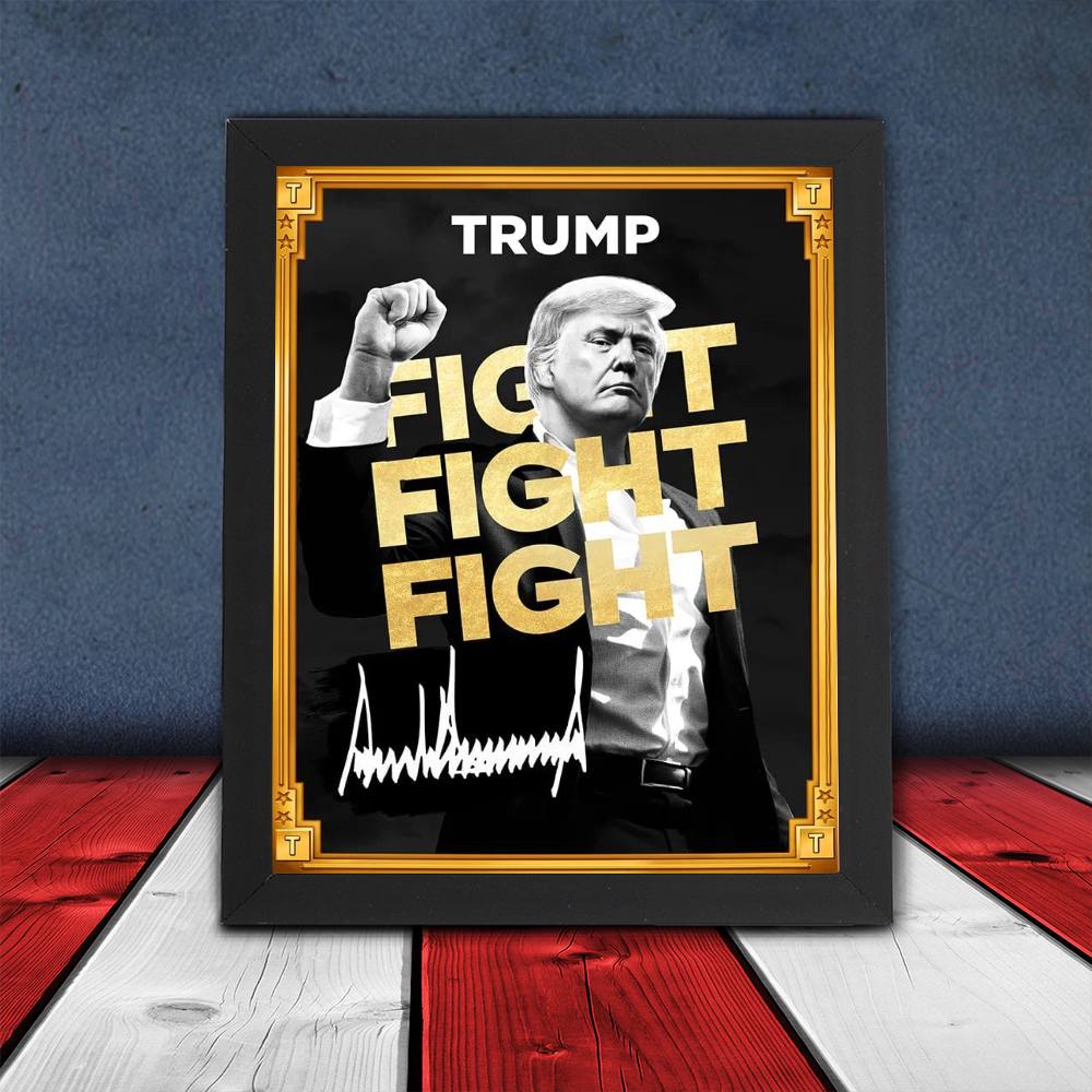 Trump Fight Fight Fight Picture Frame, Trump2024, Patriotic Gift