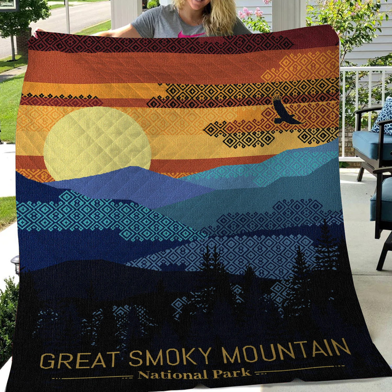 Great Smoky Mountain National Park Blanket, Gift For Travelers, Outdoor Gift