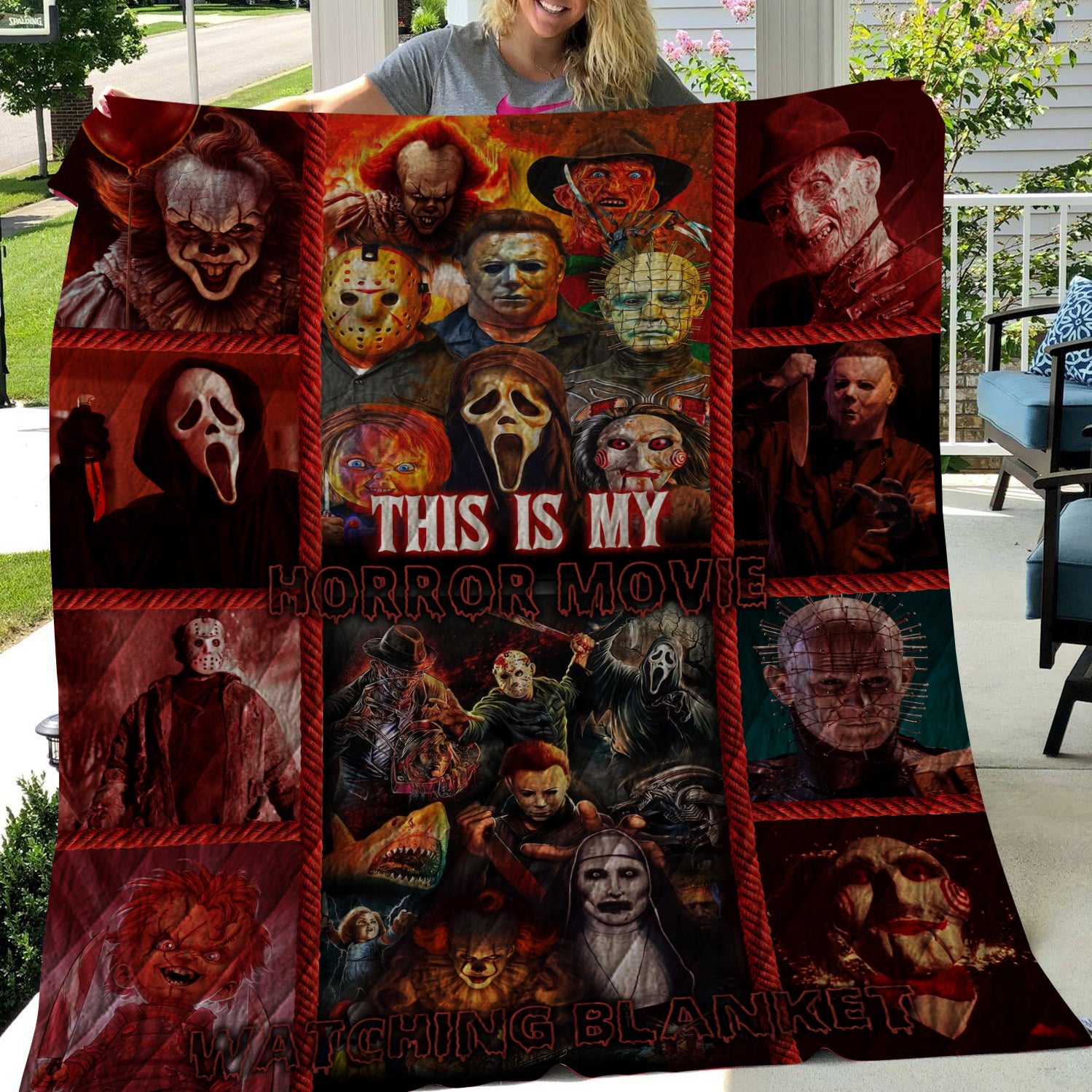 My watching horror blanket on sale