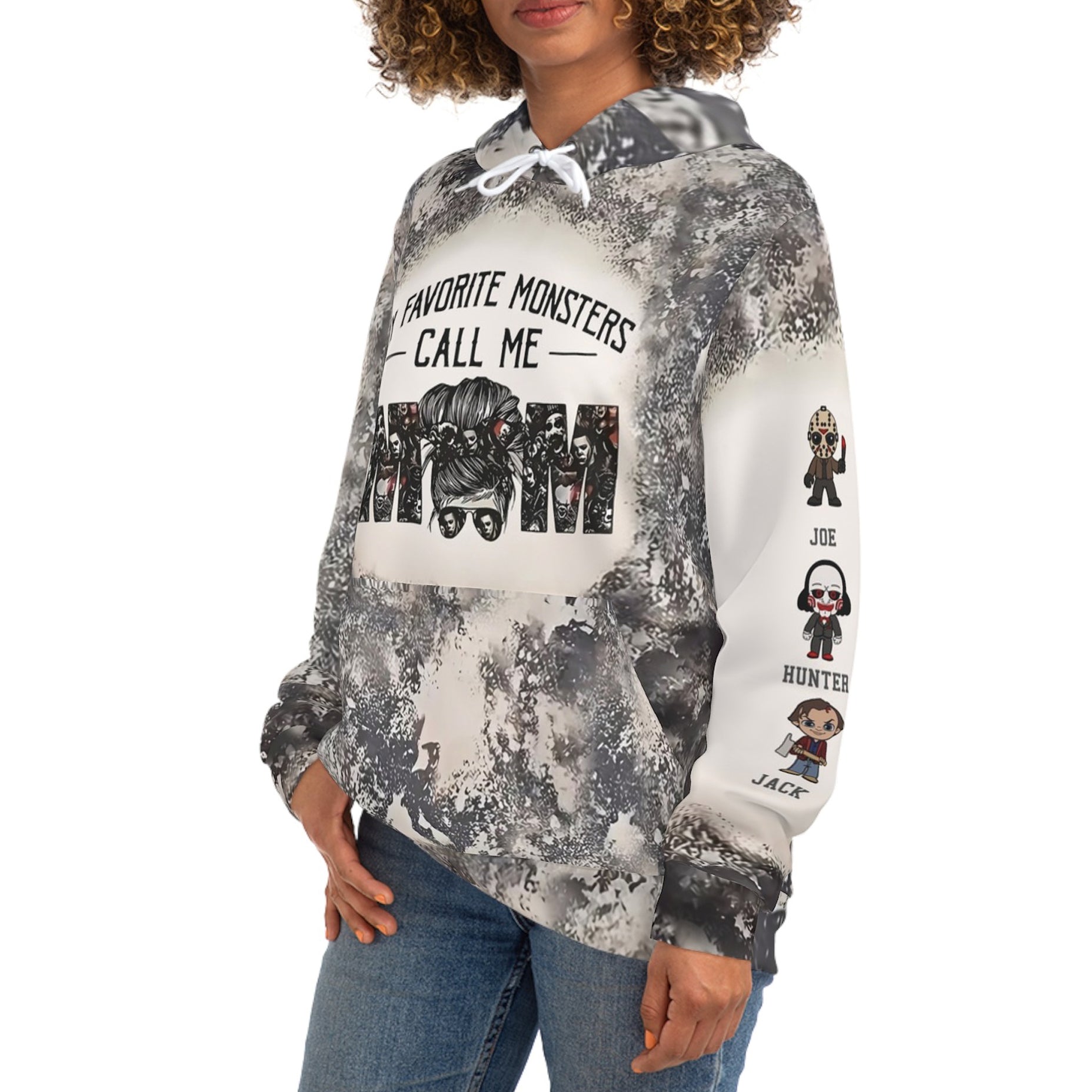 my favorite monsters call me mom My Favorite Monsters Personalized Halloween Mom Hoodie, Horror Movie S – CustomFam