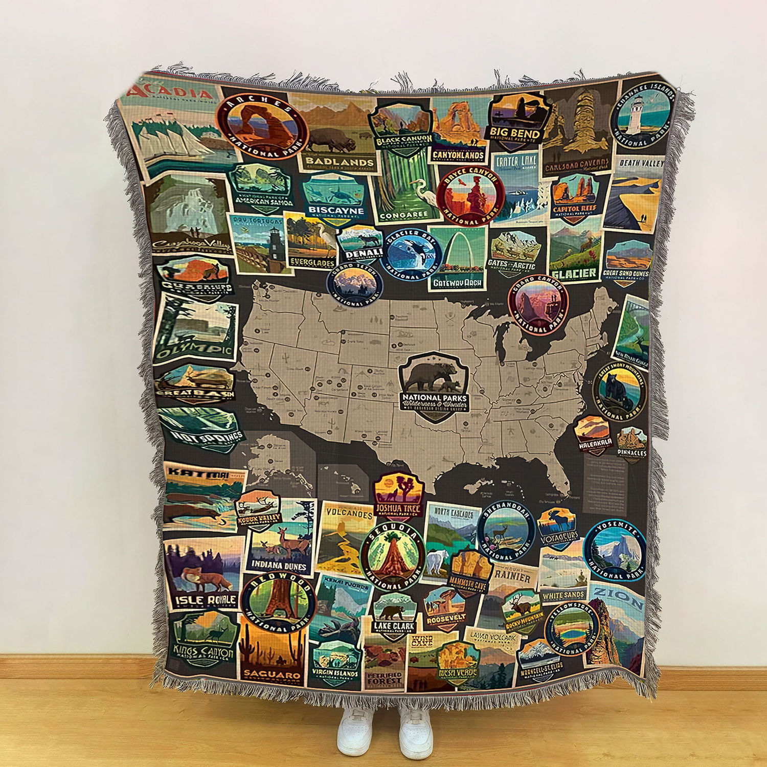 National Woven Blanket, Gifts For National Park Lovers, Outdoor Blanket