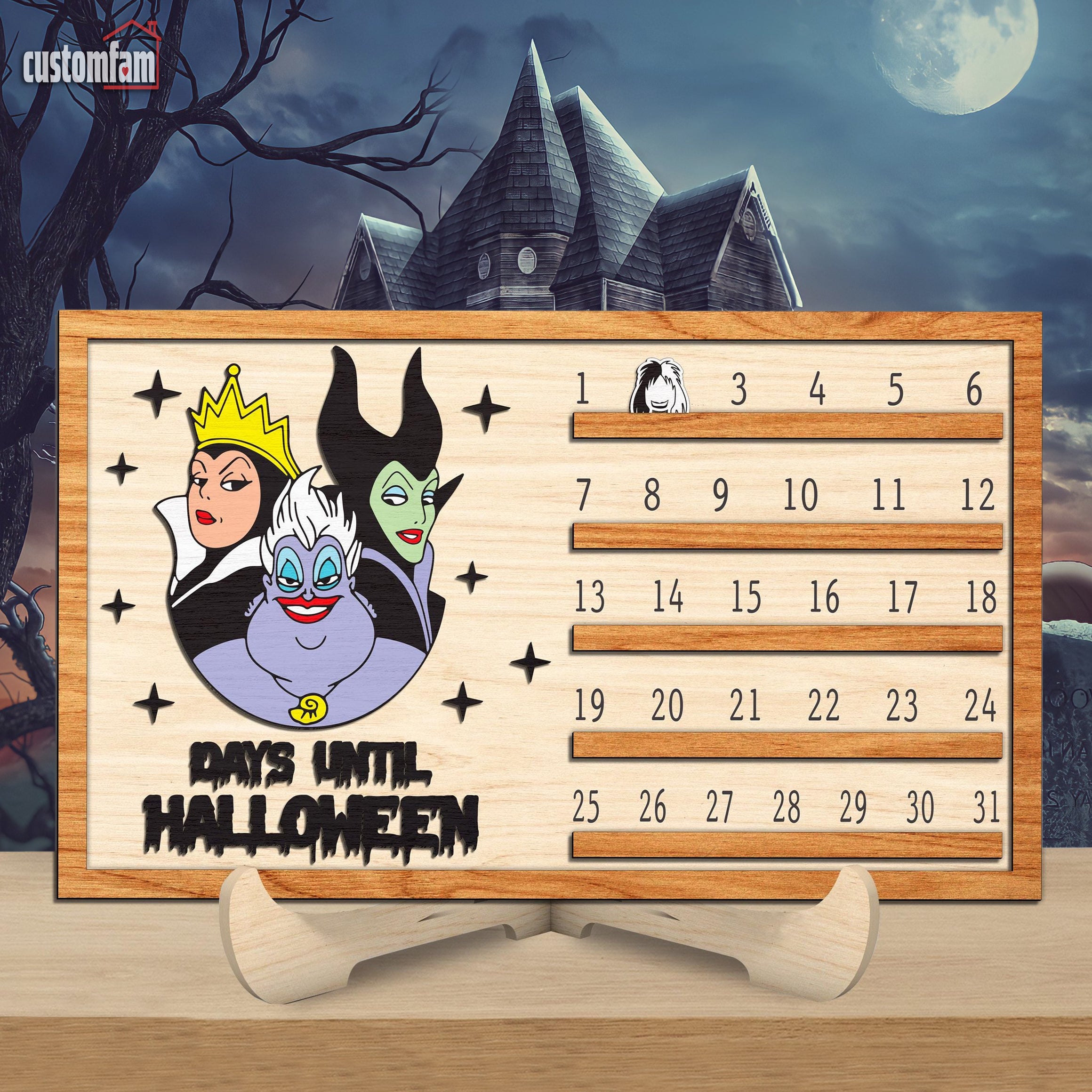 Days Until Halloween Countdown Calendar Sign, Countdown Halloween, Halloween Decor