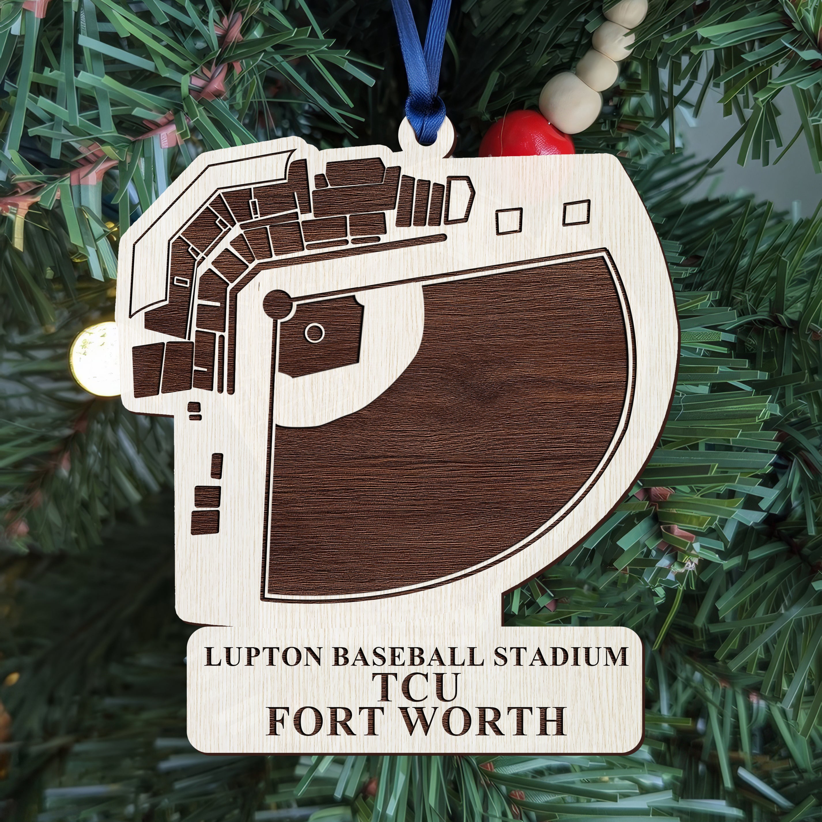 Texas Christian University Lupton Baseball FieldLupton Baseball Field Ornament, Christmas Decor, Personalized Ornament