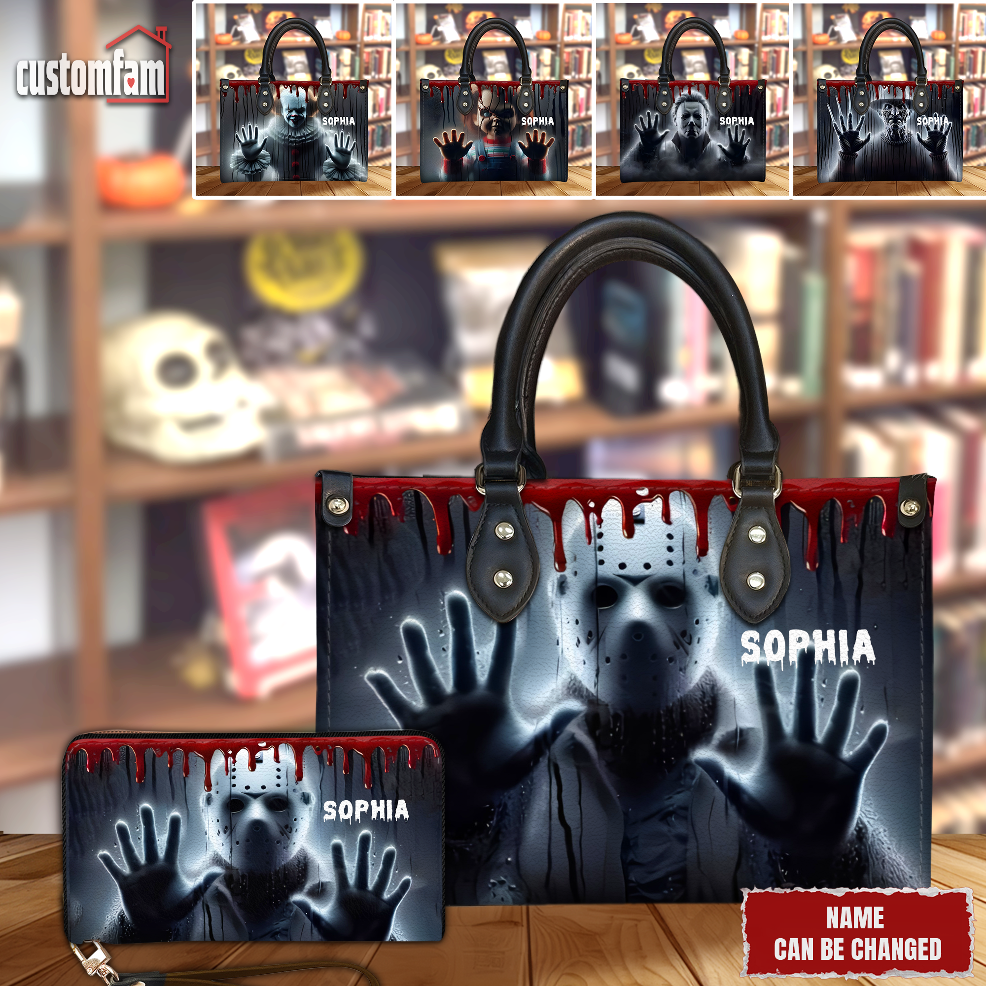 Halloween Horror Movie Handbag, Spooky Halloween Purse