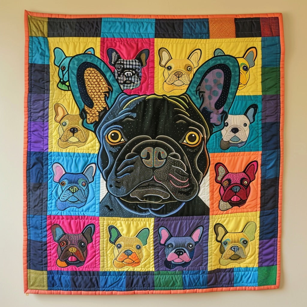 Cute Adorable French Bulldog Art Blanket, Bedroom Decor, Gift For Dog Lovers