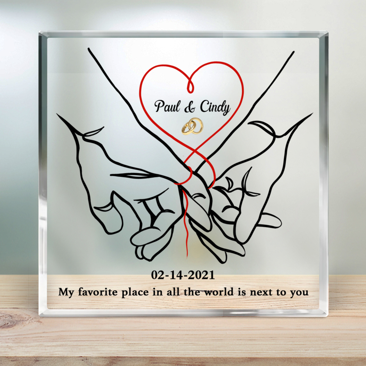 My Favorite Place Personalized Acrylic Plaque, Wedding Anniversary Gifts