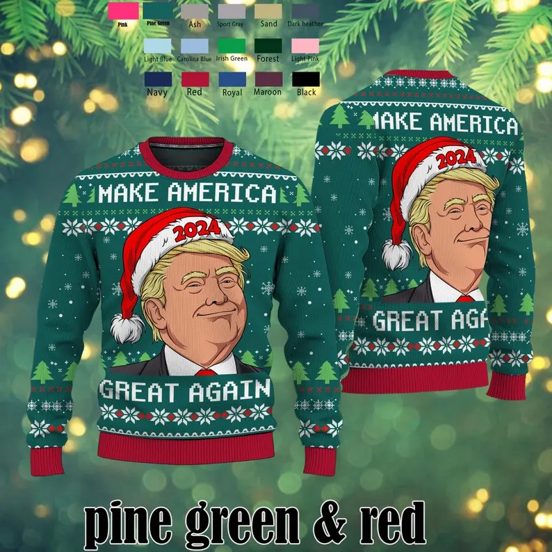 MAGA ugly sweater, Trump2024 Christmas sweater, Funny Political Shirts, Christmas Gifts